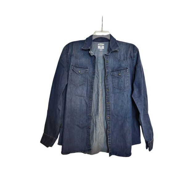 OLD NAVY WOMENS DARK DENIM JACKET   RJ0503D2 - Picture 1 of 4